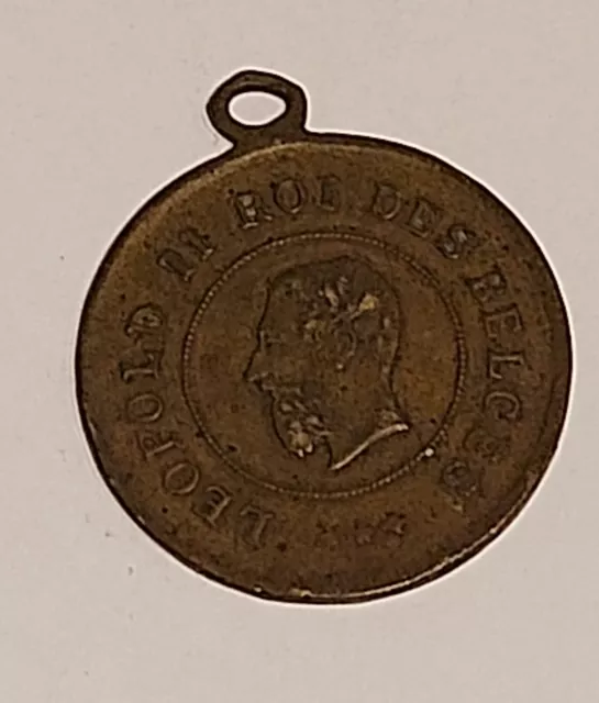 Leopold II Roi de Belges Souvenir du Tirage 1880 Medallion