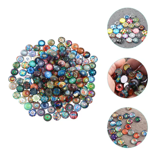 50 Pcs Jewelry Supplies DIY Craft Patch Glass Cabochons Marbles Crafts