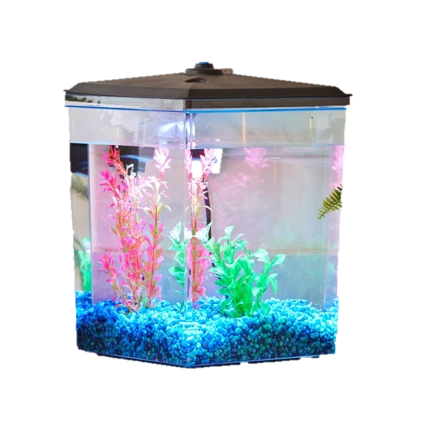 2.5-Gallon Aquarium Kit Plastic with LED Lighting and Power Filter