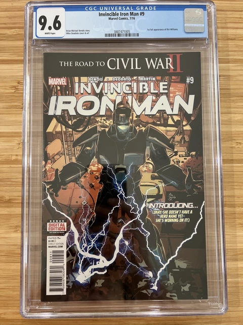 Invincible Iron Man #9 Cgc 9.6 White Pages // 1St Full Appearance Riri Williams