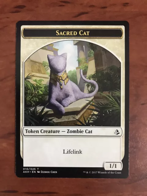 Sacred Cat Token MTG Magic the Gathering Card NM Near Mint Amonkhet AKH