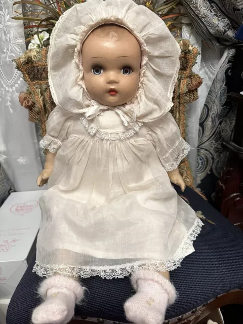 Antique Horsman Composition Baby Doll 22" Beautiful Paint 1930's