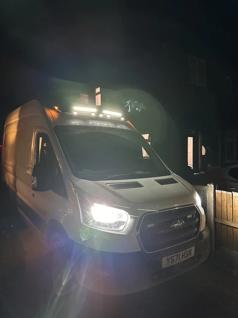 ON TOP ROOF LIGHT BAR + 7LEDs 4 BRACKETS FORD TRANSIT