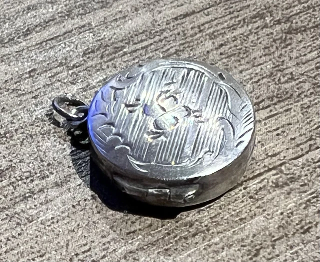 Petit Pendentif ancien " Porte photo " - Argent massif