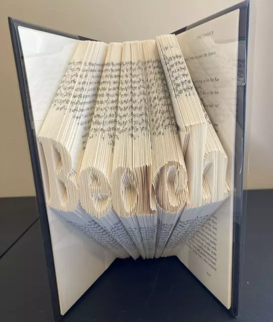 Handcrafted Decorative Folded Book Art Beach