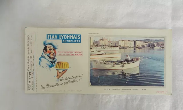 Ancien Buvard Affiche Publicitaire Flan Lyonnais Entremets Vintage