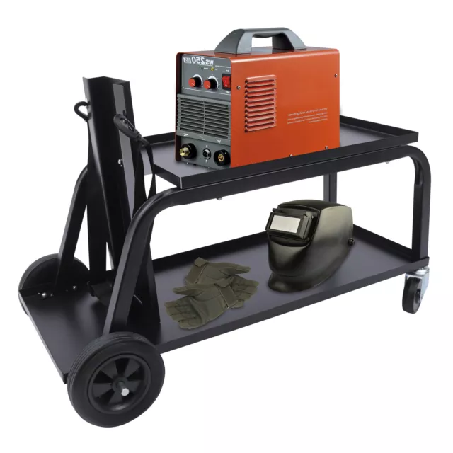 2-Layer Welder Welding Tool Cart Plasma Cutter MIG TIG Universal Storage Tanks