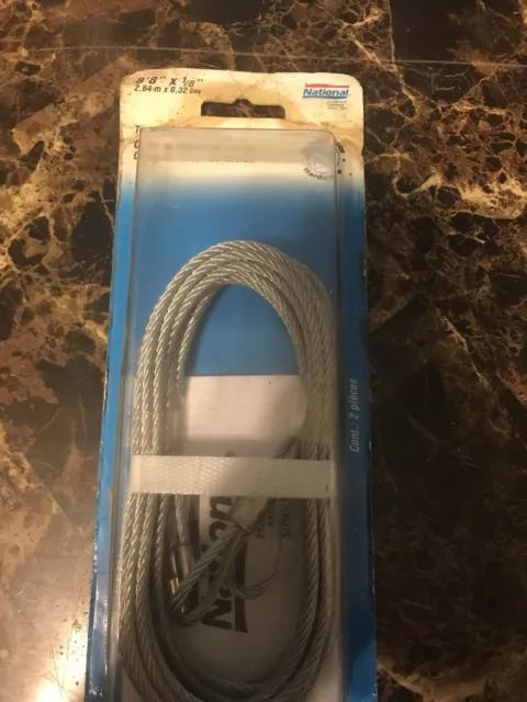 Pair of 8' Garage Door Cable For Torsion Springs by National