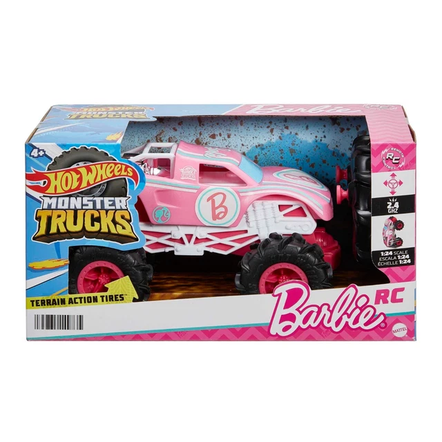HOT WHEELS BARBIE Monster Truck RC,BatteryPowered RemoteControl Toy