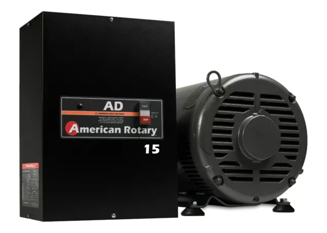 Rotary Phase Converter AD15 - 15 HP Digital Controls Heavy Duty HD CNC USA Made