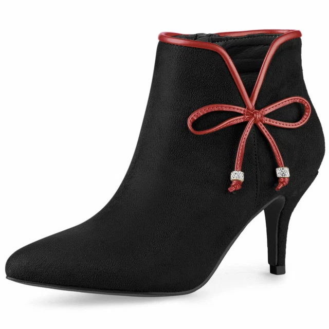 Bottines Femme Allegra K Blanc - Dentelle, Talons Aiguilles Et Lacets Pointus