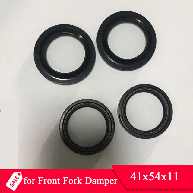 4Pcs 41x54x11mm Motorcycle Front Fork Damper Shock Absorber Oil Seal & Dust Seal