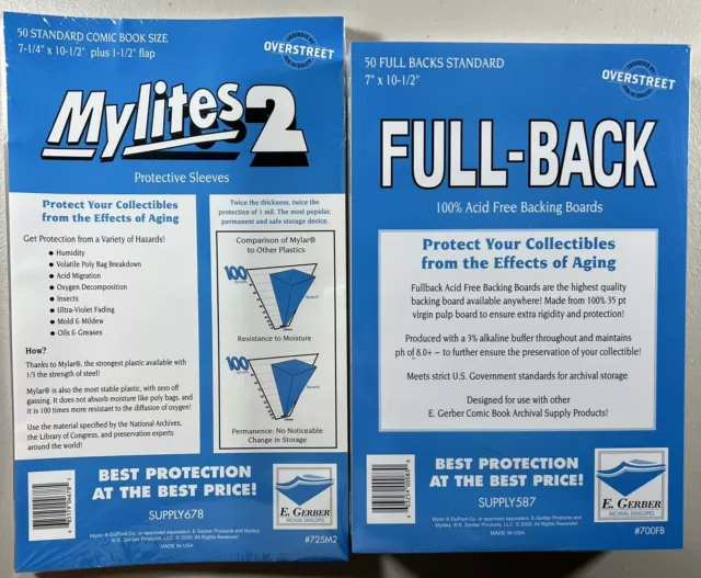 E. Gerber Mylites2 & Full-Back Standard (50pcs) Set 725M2/700FB 35pt