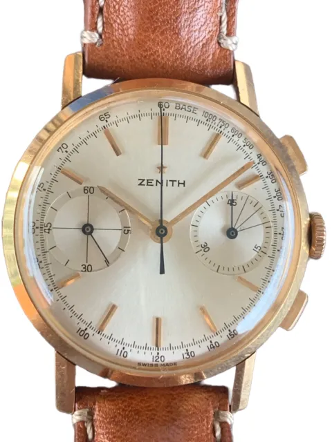 Orologio Zenith Stellina Cronografo In Oro 18 Kt. VINTAGE