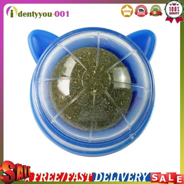 Bola giratoria de hierba gatera para gatos bolas lamidoras molar hierba gatera (azul)