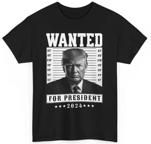 For President 2024 T-Shirt Donald Mugshot Jail Shirt Gift Funny USA Regierung