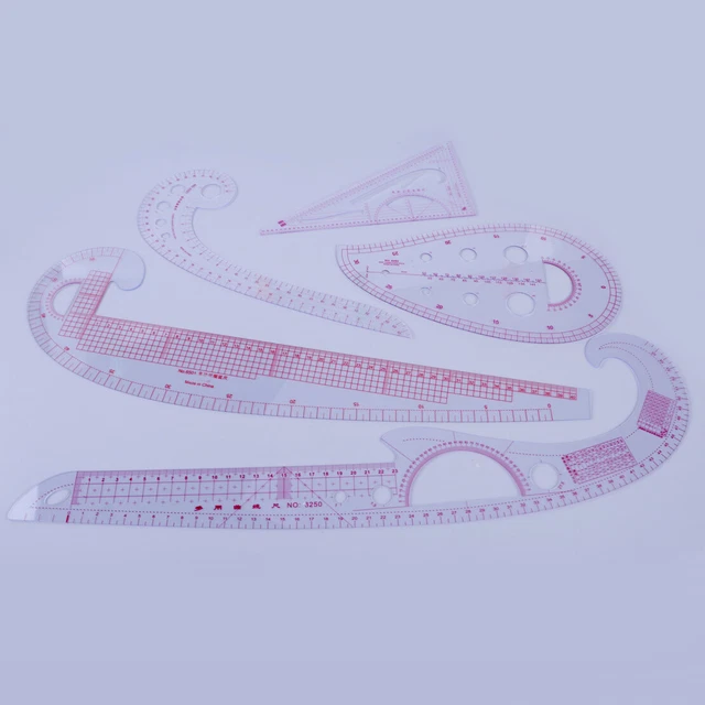5pcs/set Measure Tool French Curve Metric Ruler fit Sewing Design perfect New Nm