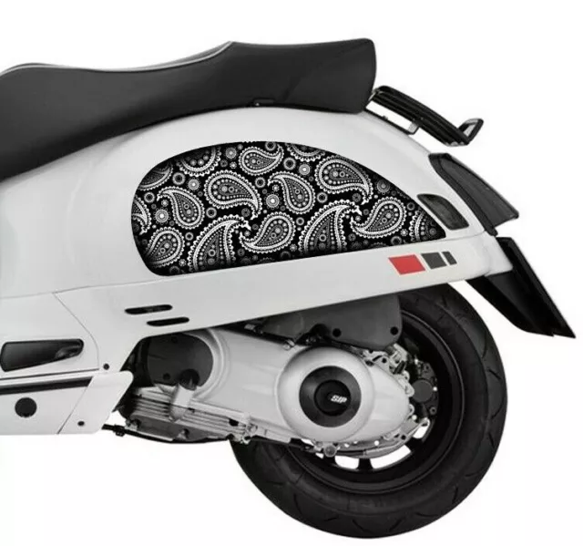 Fits for VESPA GT GTS  scooter side panel stickers /decals 2pcs black abstract