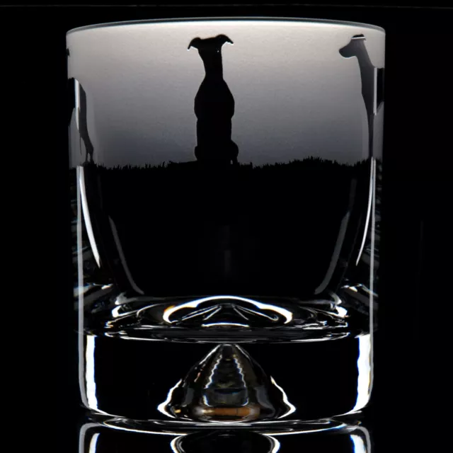 Whippet | Dog Whisky Tumbler Glass | Engraved | Gift - Present