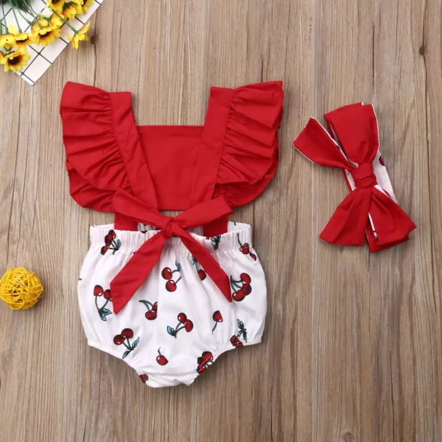 Conjuntos de Ropa de Verano Para Niña Bebe Recien Nacido Vestidos + Diadema 2023