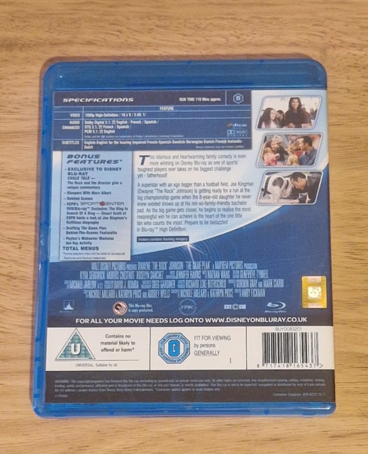 WALT DISNEY PICTURES The Game Plan Blu-ray Dwayne Johnson U 110m ...