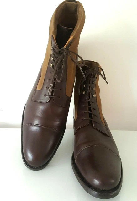 EMLING CHAUSSEUR PARIS Mens 100 Leather Suede Cheaney Lobb Country boots UK 10 EUR 213 78 PicClick FR