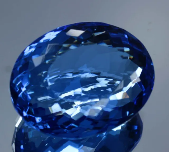 CERTIFIÉ 55 Ct Bleu Naturel Tanzanie DE Tanzanite Taille Ovale Pierre...