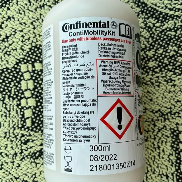 Continental Emergency Tyre Puncture Repair Sealant 300Ml Expired 08/2022