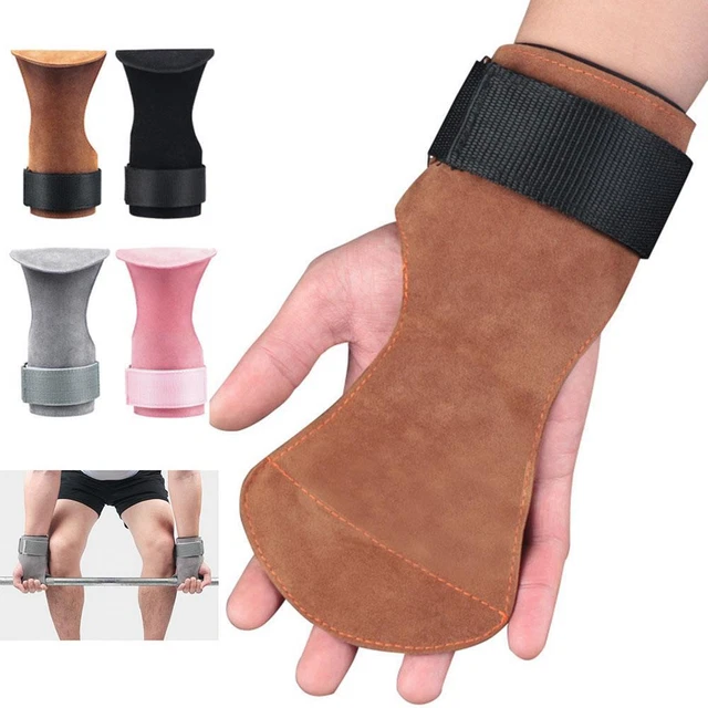 Weight Lifting Gloves With Wrist Straps Gym Workout Leather Men Heavy Duty Wome]