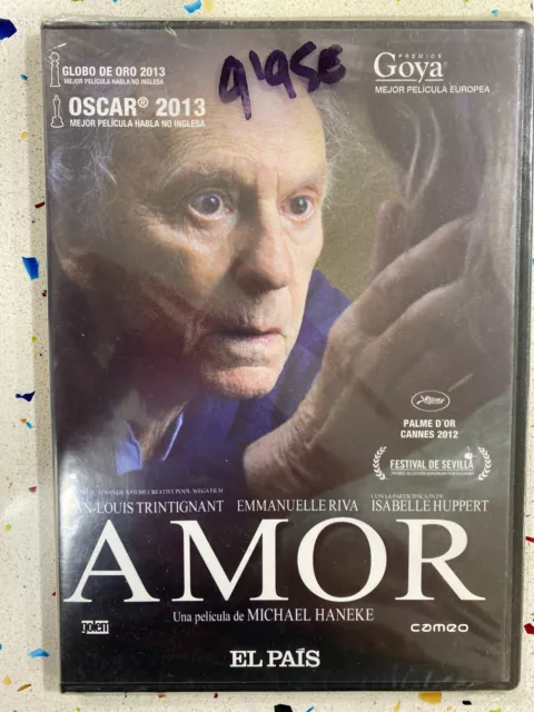 Amour DVD Neuf Michael Haneke Jean-Louis Trintignant Emmanuelle Riva Espagne Fra
