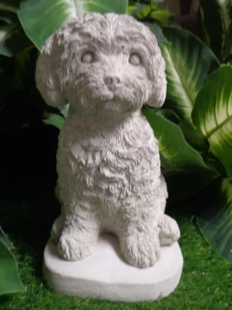 Labradoodle, Cockapoo Dog statue Concrete Waterproof sealed outdoor garden decor