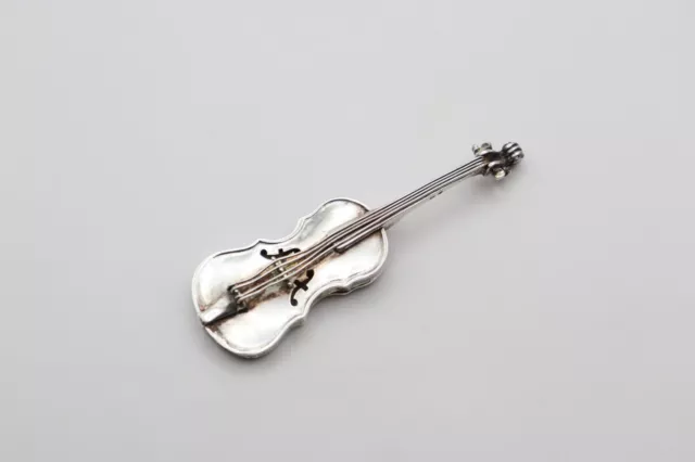 Vintage Silver Miniature Violin Model 3