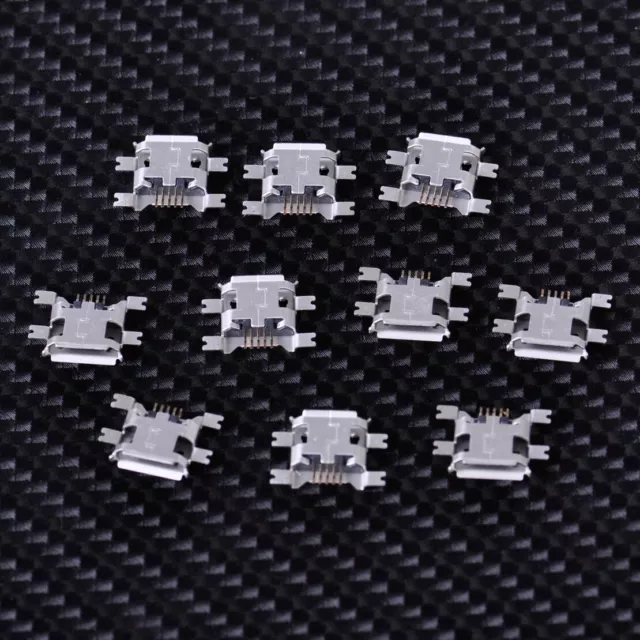 10PCS Type B Micro USB 5 Pin PCB SMT Female Mount Jack Connector Port Socket Lou