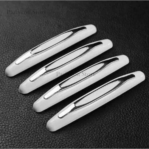 4Pcs White Car Door Edge-Scratch Anti-collision Protector Guard Strip Universal