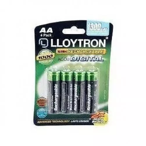 Lloytron B012 Rechargeable Batteries 4 Pack AA 1300mAh