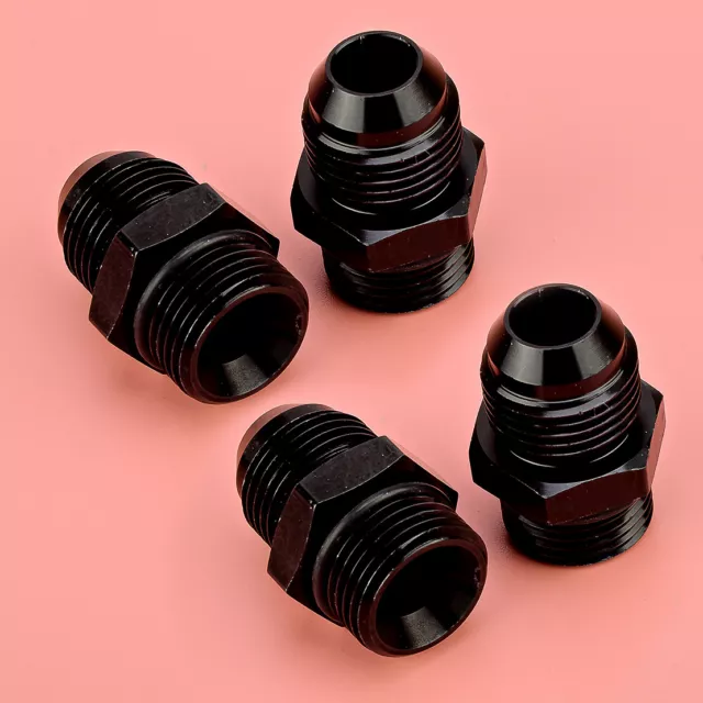 4pcs ORB-8 8AN to AN8 Male O-ring Boss Hose Fitting Fuel Line Adapter Acc