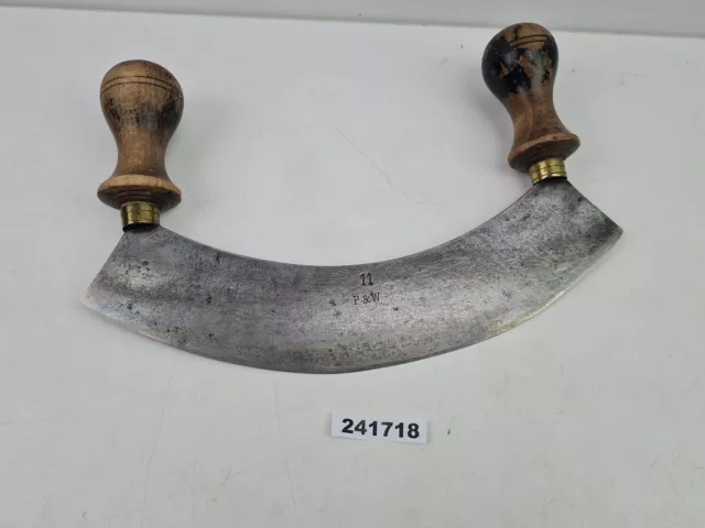 großes Wiegemesser alt Antik um 1900 1910 P&W 11 mit Holzgriffe Küche #241515