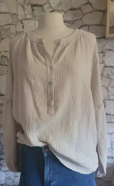 Chemise manches longues beige SCHILO-JOLIE Taille Unique Neuve Étiquette