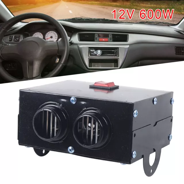 Portable 600W Electric Car Heater Heating Warmer Fan Defogger Demister 12-Volt