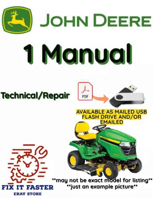 John Deere 15538 Hydro Lawnmower Tractor Manual Service Repair Shop Pdf File Usb