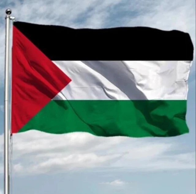 DRAPEAU PALESTINE 150x90cm - DRAPEAU PALESTINIEN 90 X 150 Cm - Foto 7