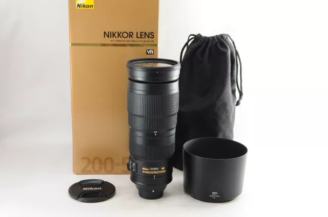 [Top MINT in Box] Nikon AF-S NIKKOR 200-500mm f/5.6 E ED VR Lens w/ Hood JAPAN