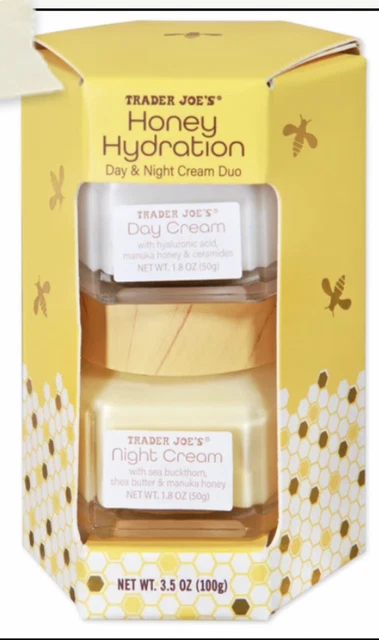 TRADER JOE'S Honey Hydration Day & Night Cream Duo W/Hyaluronic acid NEW/limited