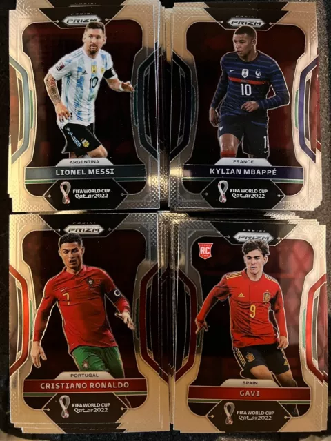 2022 Panini World Cup Singles Messi Ronaldo Mbappe PICK FROM LIST B 151-300