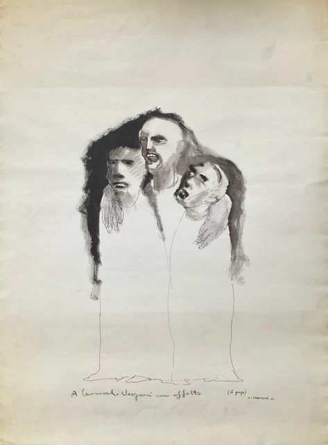 Luciano Francesconi ( La Spezia 1934 - Milano 2011 ) Disegno umoristico a china
