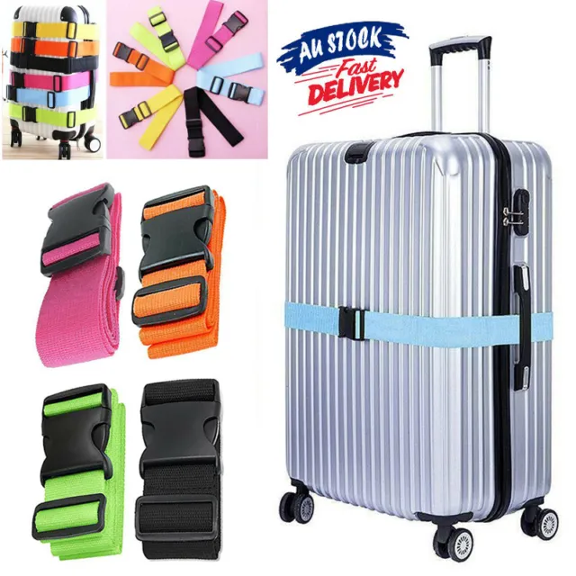 Travel Luggage Straps Long Cross Suitcase Packing Belt Baggage Backpack Strap