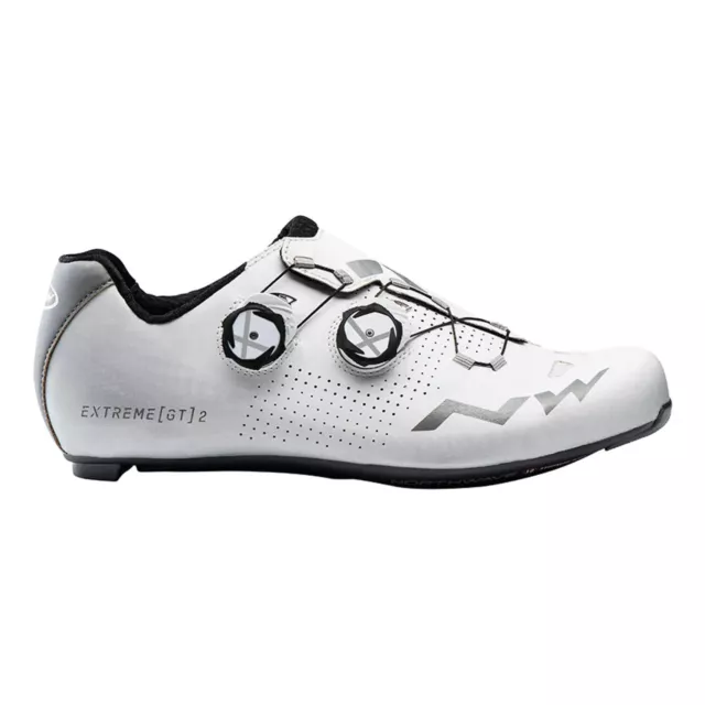 Scarpe Da Ciclismo - Northwave Extreme Gt 2 Bianco Argento Taglia 45 1/2 Nuovo