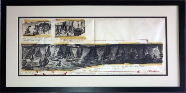 Disney Original Production Storyboards by Bill Peet from Ben and Me 1953.