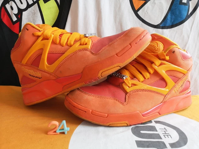 Reebok pump sneakers : Omni Zone Gluttony Sins orange leather, EU 39, US 7, UK 6