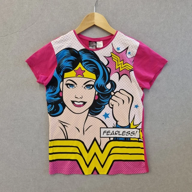 Wonder Woman Girl's T-Shirt Pyjama Top  Size 14 DC COMICS super hero